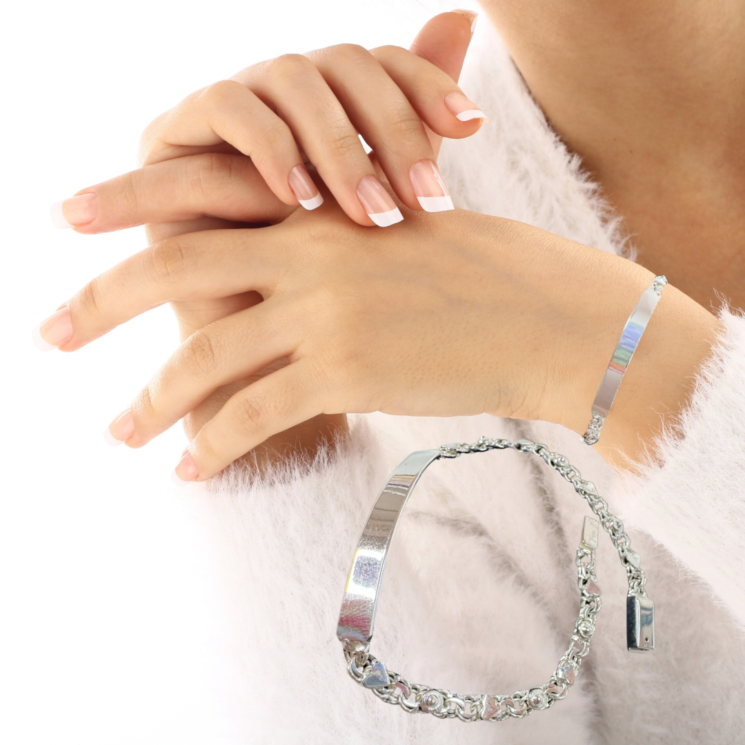 .925 Sterling Silver Women’s ID Bracelet