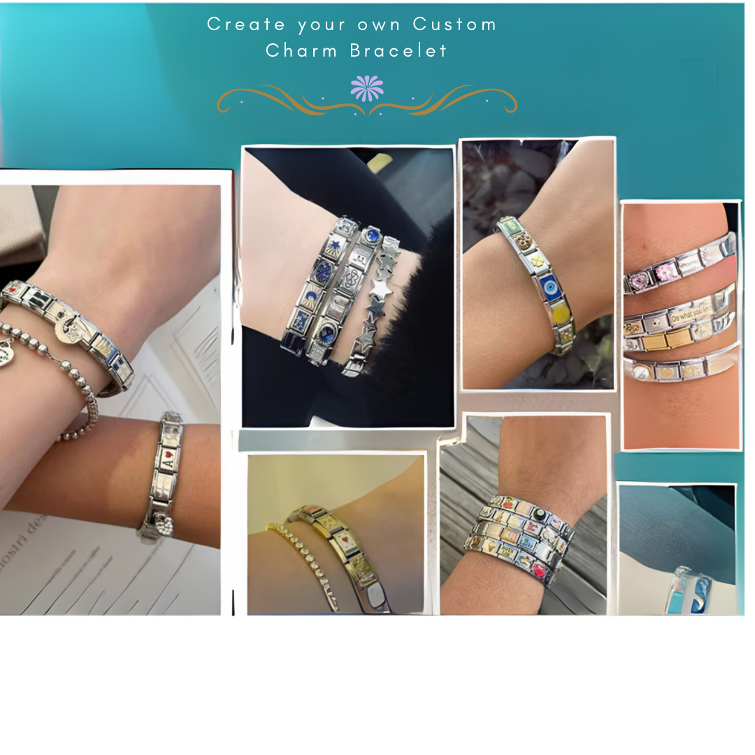 High-quality Stainless Steel Bracelet Italian Links Charm Fit 9mm