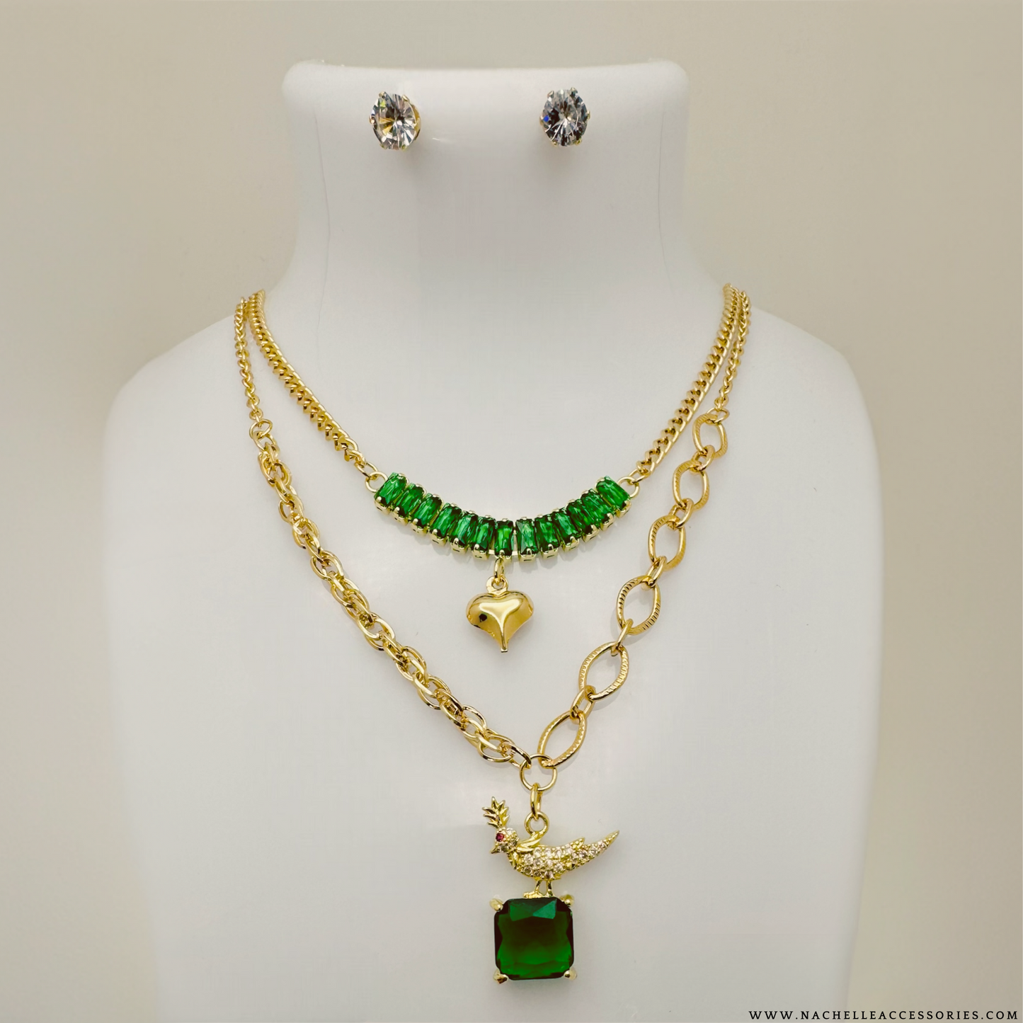 18k Gold Filled 2 layers necklace sets