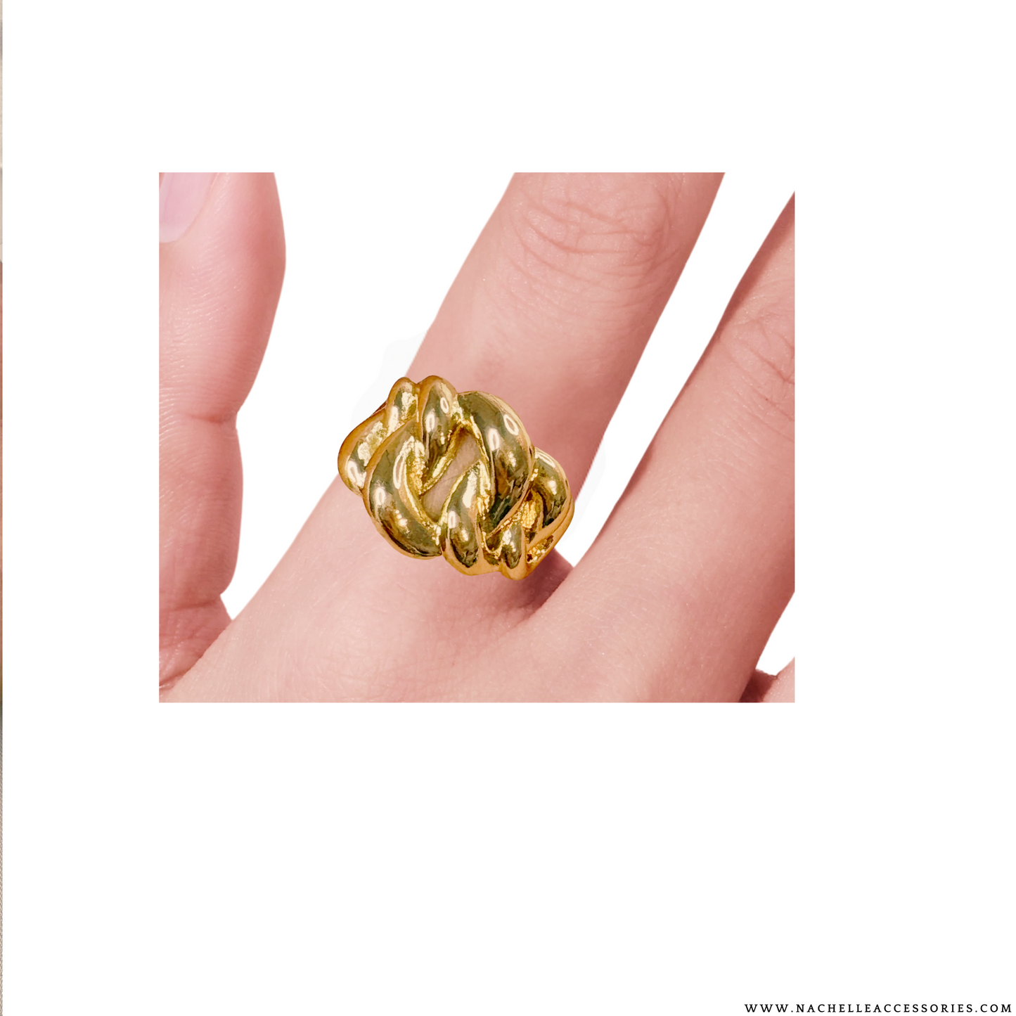 18k Gold Laminated Chain Ring