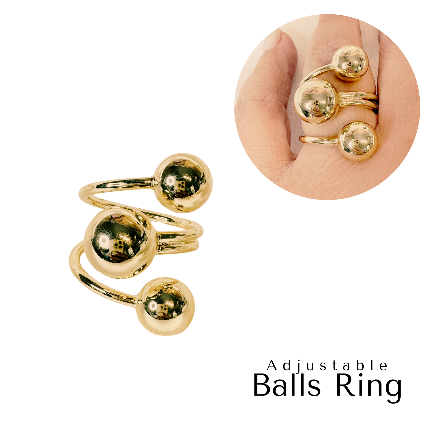 Gold Filled Balls ring
