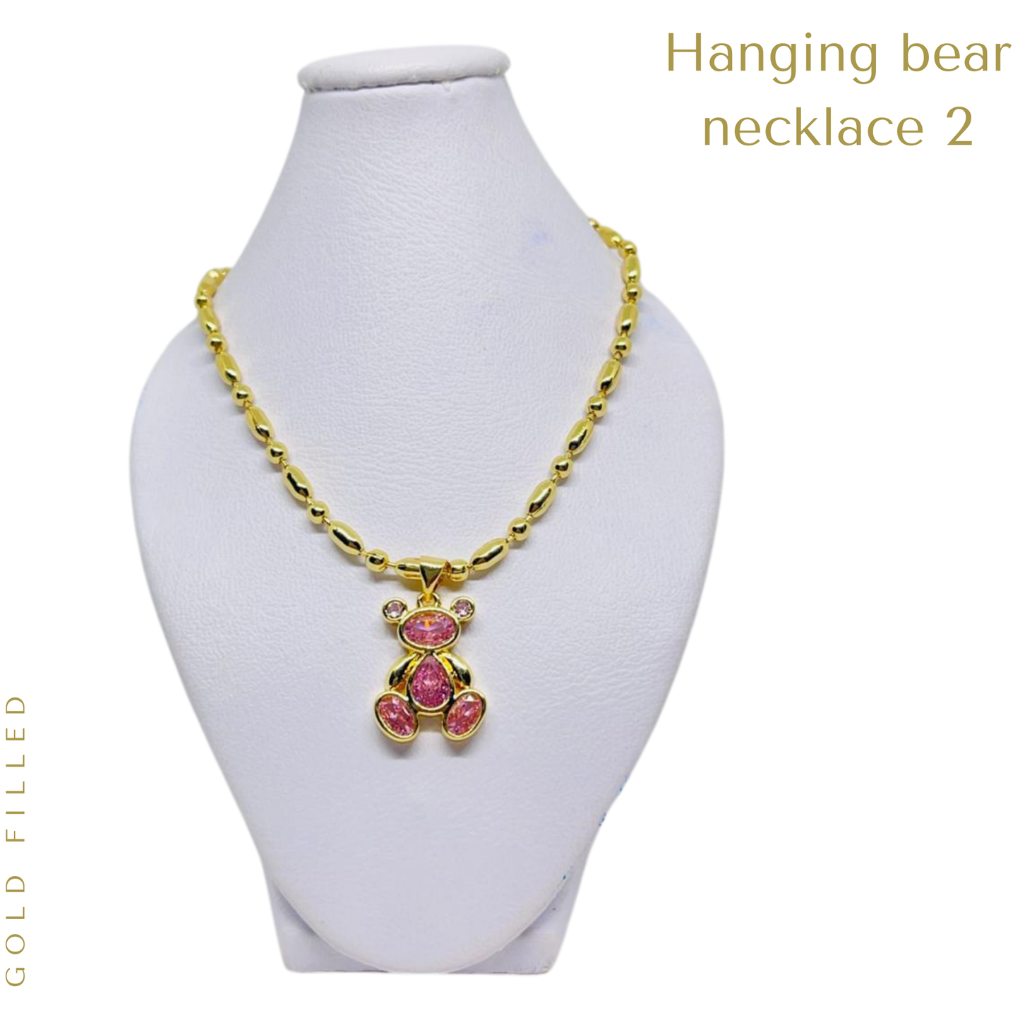 18k Gold Filled Teddy Bear necklace 2