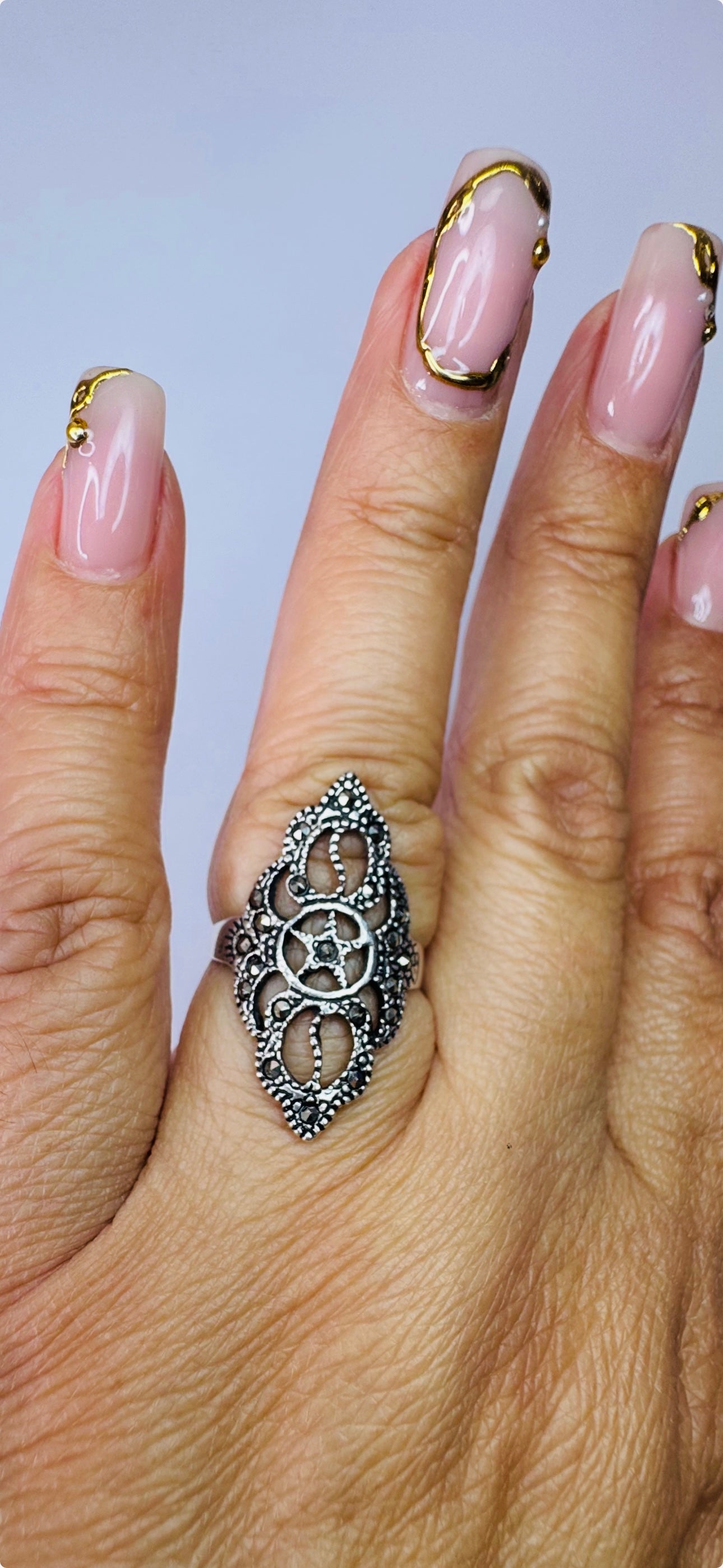 Sterling Silver .925 Marquise design Ring
