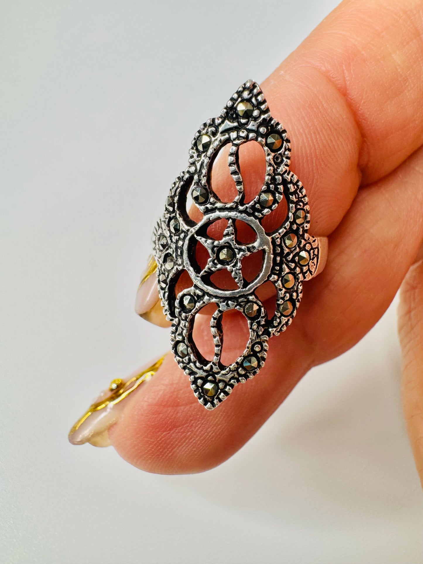Sterling Silver .925 Marquise design Ring