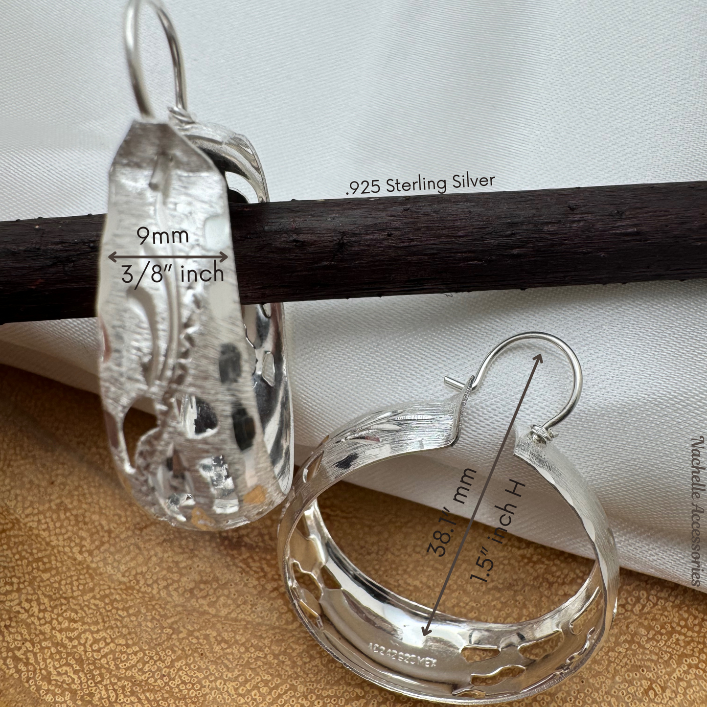 Engraved  Hoop earrings