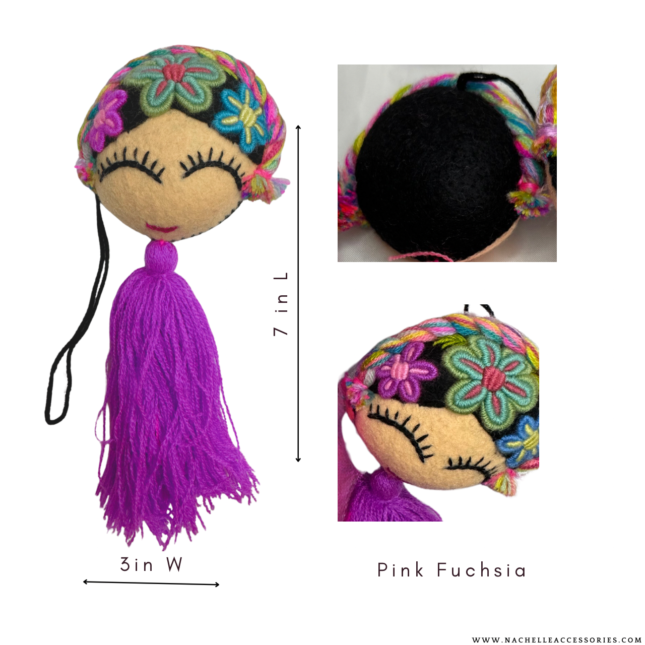 Handmade Embroidered Mexican Frida Tassel